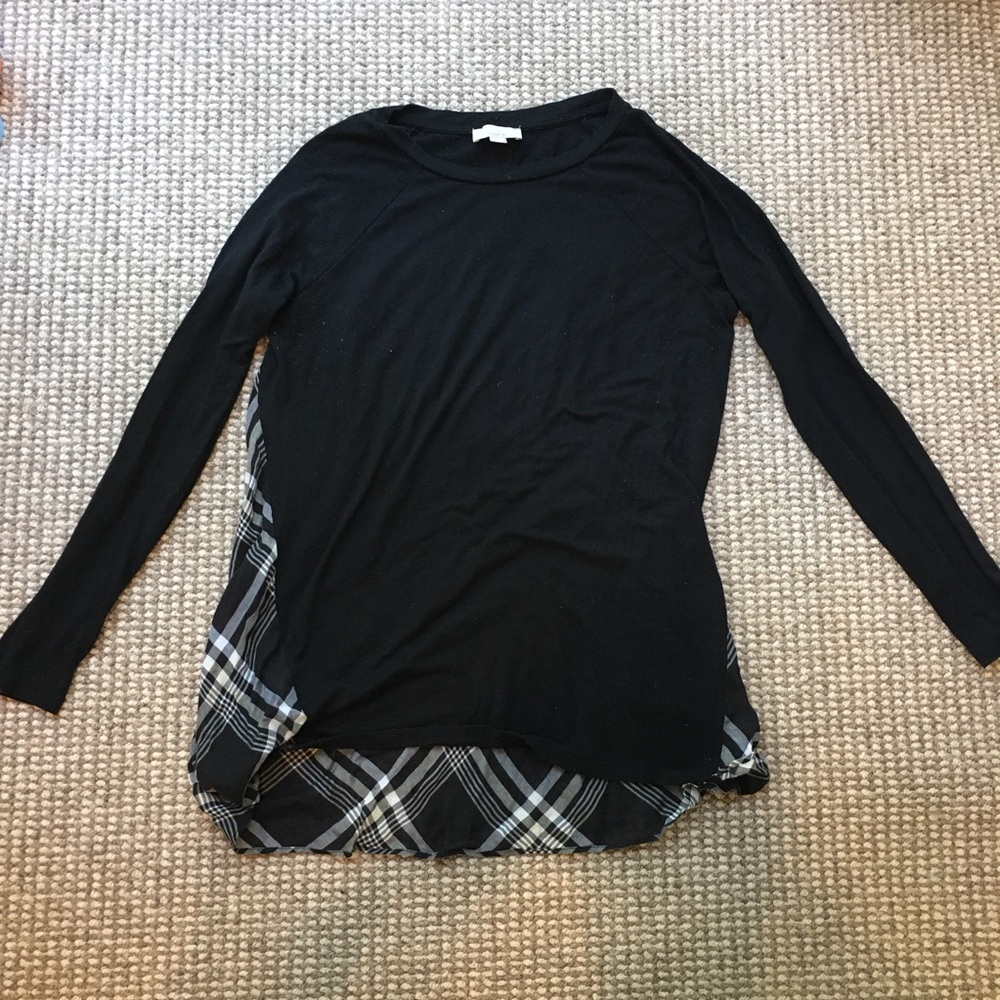 Loft black maternity sweater size small
